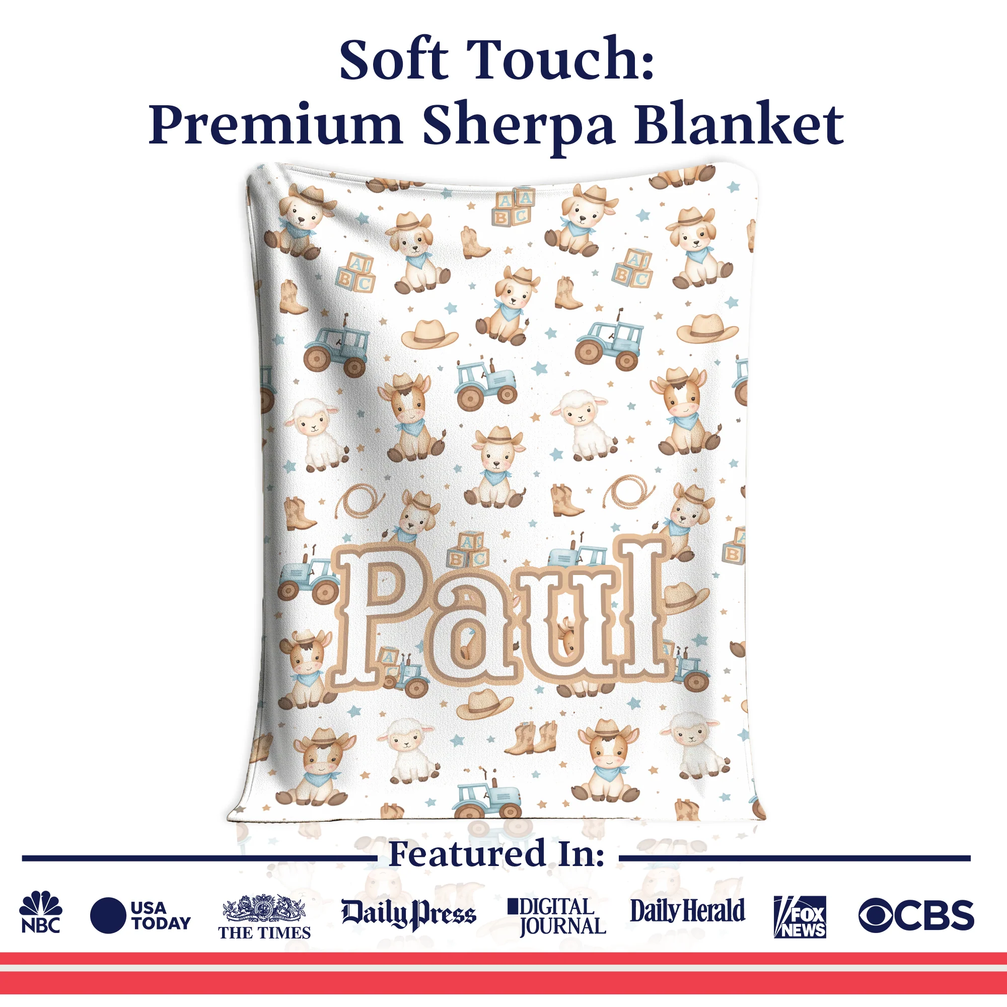 Personalized Cowboy Blanket - Image 4