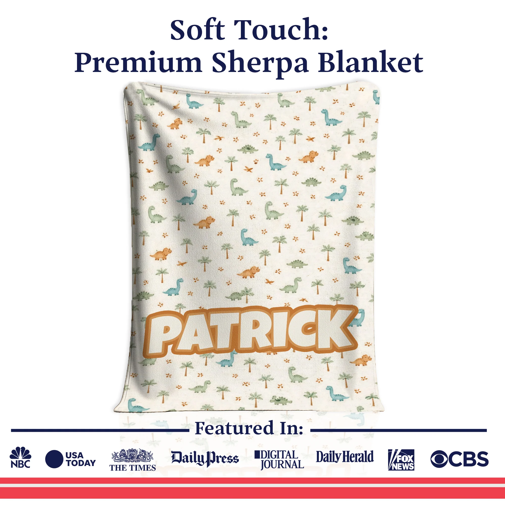 Personalized Dinosaur Baby Blanket - Image 4